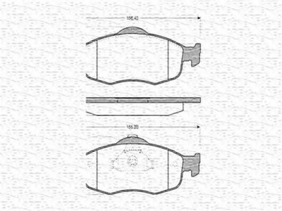 MAGNETI MARELLI 363702160320 -  Комплект тормозных колодок, дисковый тормоз
